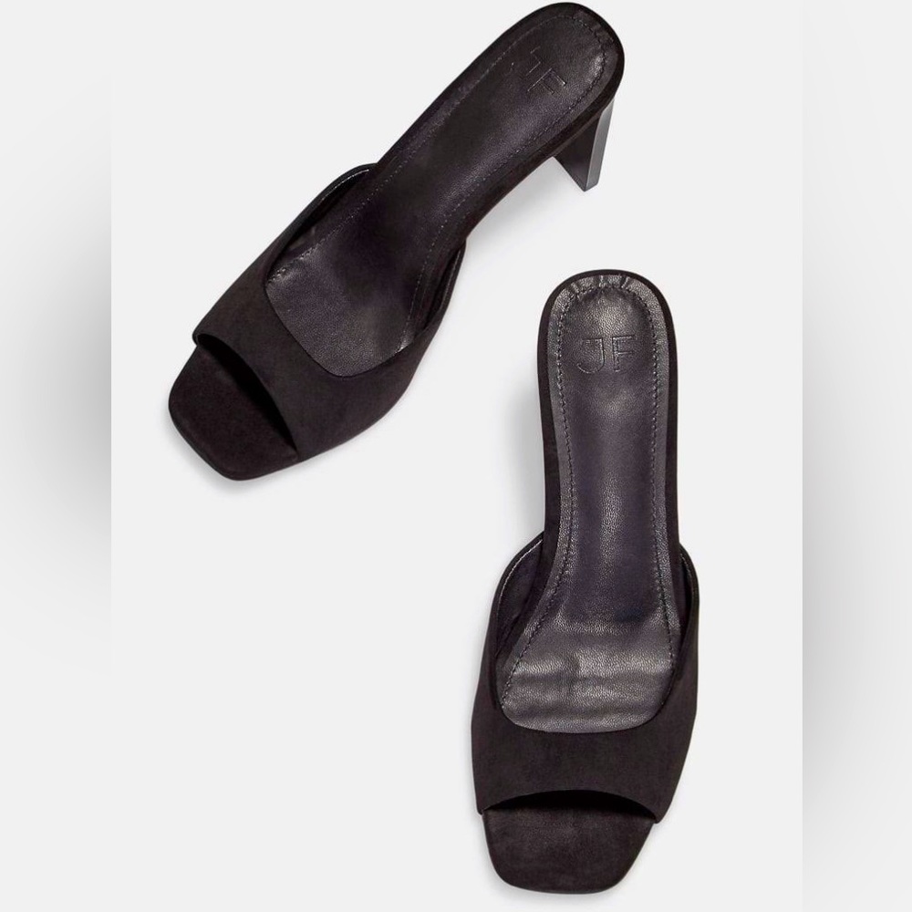 Mule black heels comfortable 5.5w 4y